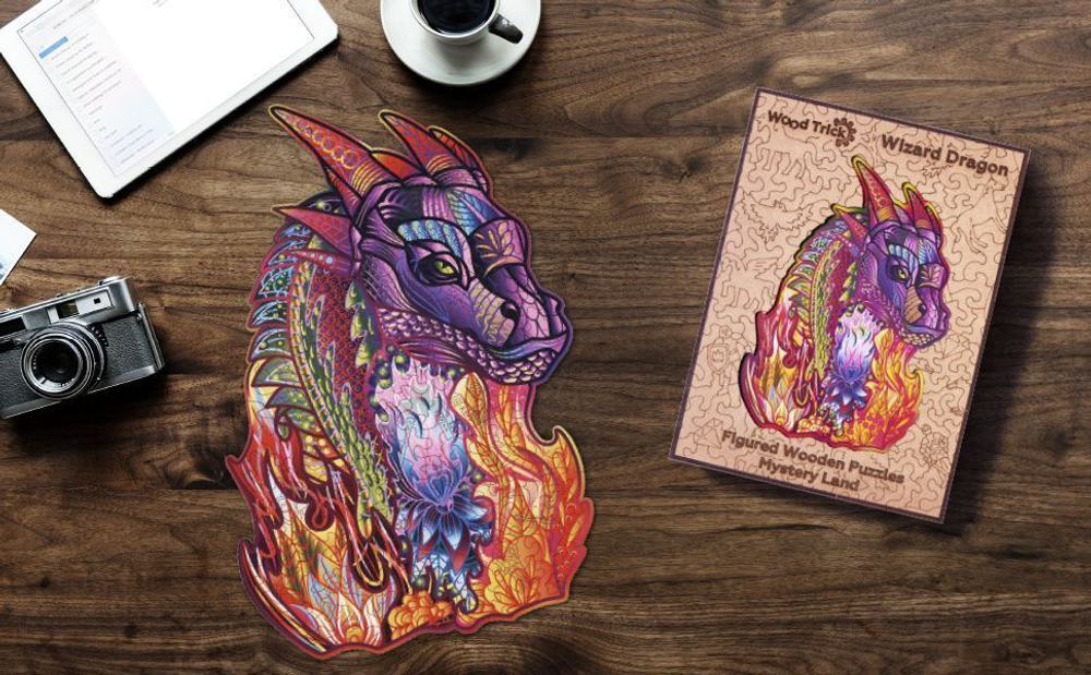 Деревянный пазл Wood Trick Волшебный Дракон (35x24 см)