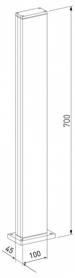 Наземный низкий светильник Elektrostandard Flat a053317