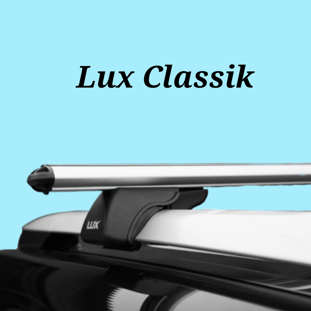 Багажник Lux Классик на рейлинги  с аэро дугой 120 см.