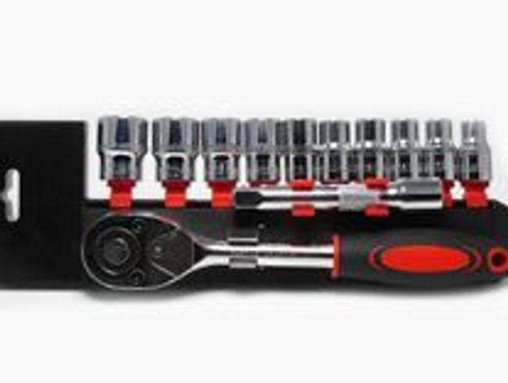 Набор головок с трещоткой 1/2" на блистере, 11 предметов