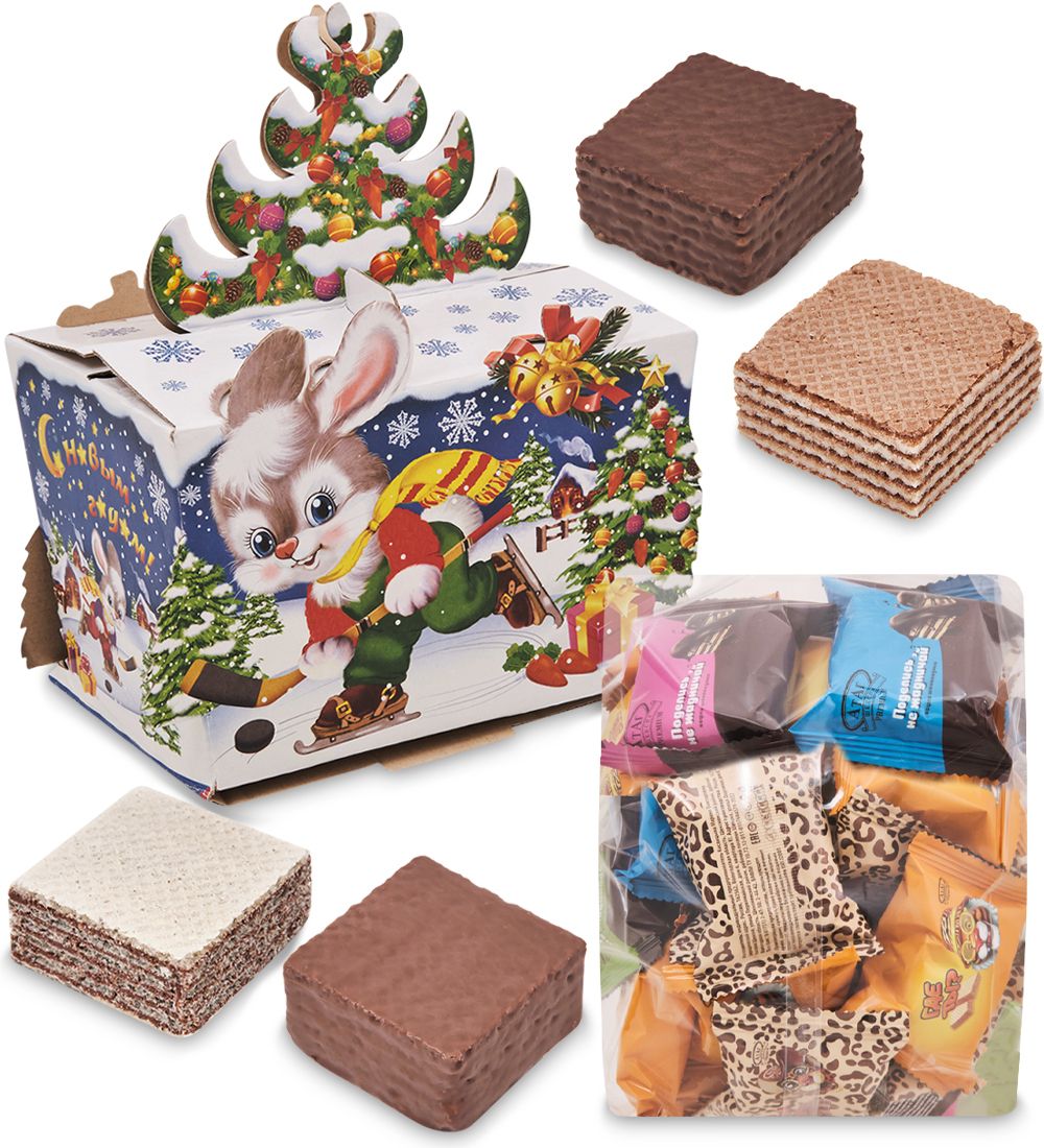 AT-116 Вафли «Новогоднее ассорти АТАГ», 300 г