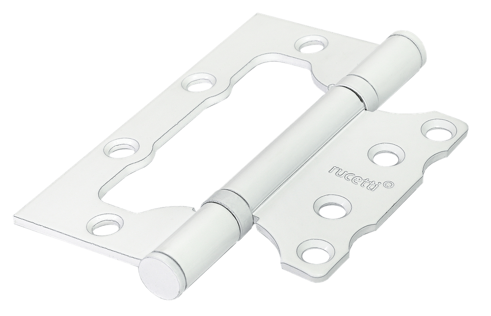 Петля дверная Rucetti без врезки RFH-100*75*2,5 W Цвет - Белый
