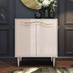 Комод Арт Колор Классик Голд с 2 полками Серый агат