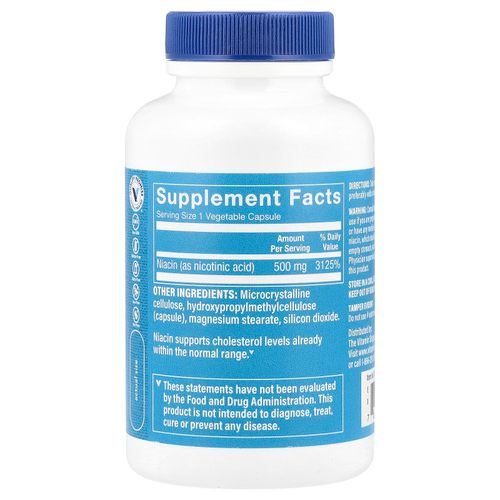 The Vitamin Shoppe, Ниацин, 500 мг, 100 растительных капсул