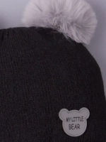 Шапка детская зимняя вязаная с ушками