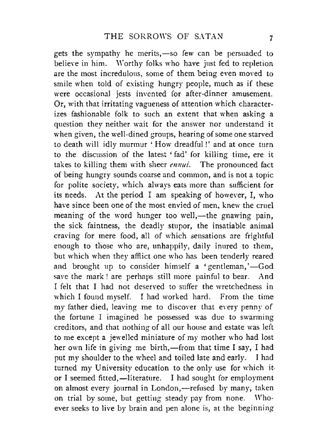 The sorrows of Satan. or, The strange experience of one Geoffrey Tempest, millionaire | Marie Corelli
