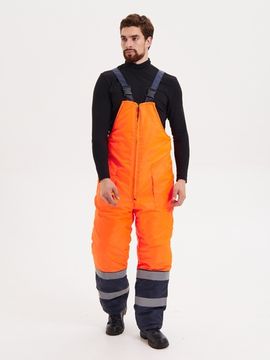 Костюм зимний "Зарница" полукомбинезон (оранжевый/синий)