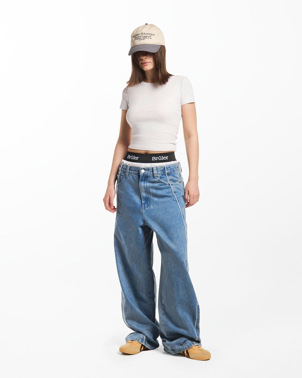 Джинсы Bruler d'Amour Ligne Blanche синие