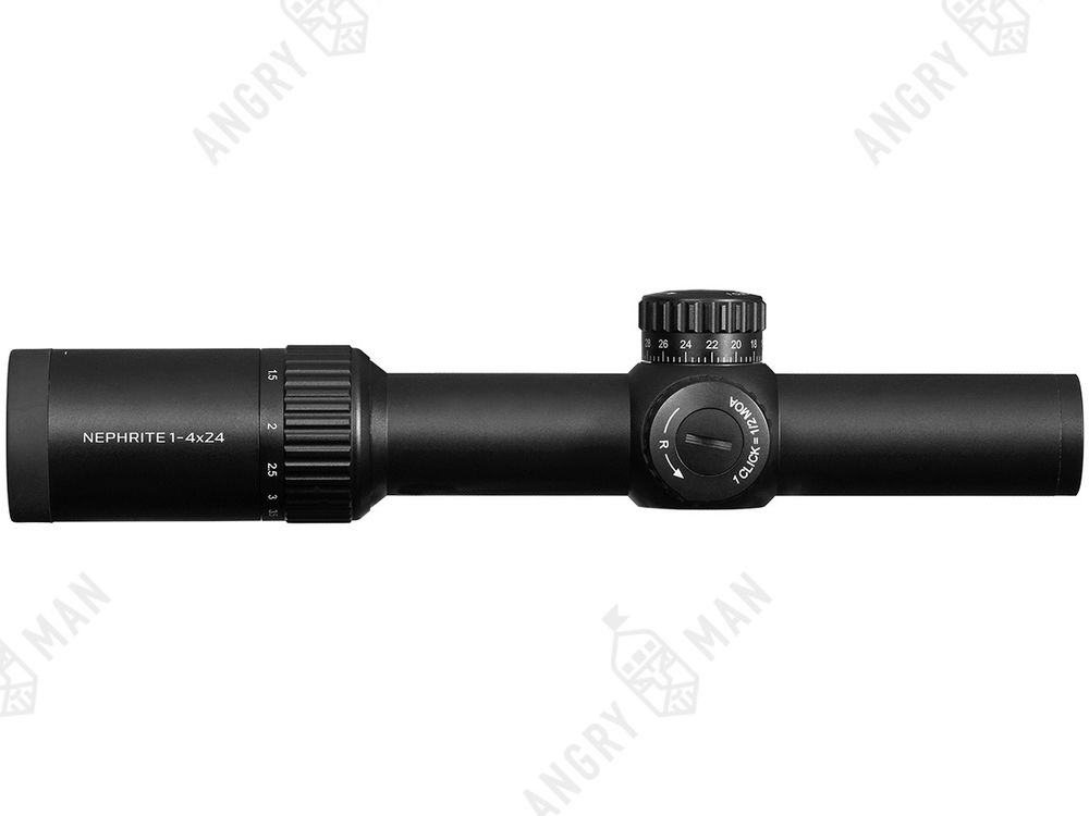 Прицел Nephrite 1-4x24, сетка 92, подсветка красная, 30мм, 1/2 МОА, 521г, Gaut