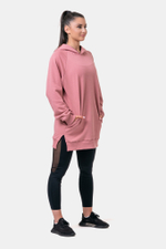 Толстовка женская Everyday HERO Long Sweatshirt with a hoodie 580 Розовая