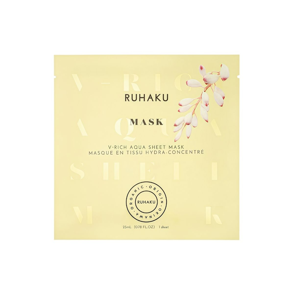 Органические тканевые маски для упругости и восстановления кожи RUHAKU V Rich Aqua Sheet Mask