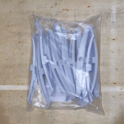 Держатель кабеля двусторонний для прямого монтажа серый (20шт/120шт уп/кор) Промрукав