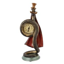 GAEM Фигурка декоративная с часами "Змея" (LR44х1 н/п), L8,5 W8 H23 см