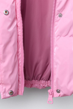 ZARA СТЕГАНАЯ КУРТКА С БЛЕСТЯЩЕЙ ОТДЕЛКОЙ, РОЗОВЫЙ