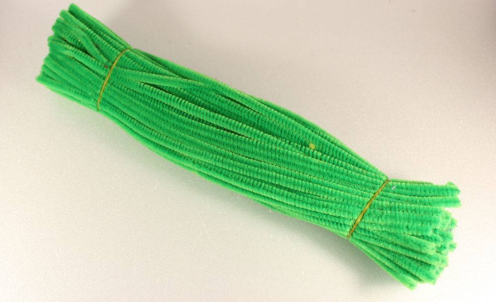 Синельная проволока 6мм х 300 мм, цвет зеленый (1 уп = 95-105 шт)
