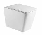 Комплект унитаза WeltWasser AMBERG 404 + GELBACH 002 GL-WT + AMBERG RD-WT белый глянцевый, безободковый, с крышкой микролифт, с бачком скрытого монтажа и белой кнопкой