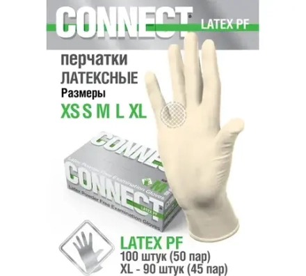 Латексные перчатки Connect Latex 100 шт