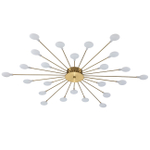 Потолочный светильник 24x3Вт G4,  металл/акрил, медь. К люстре подходят лампочки с цоколем G4 и максимальной мощностью 3Вт.Диаметр 10мм, высота до 65мм