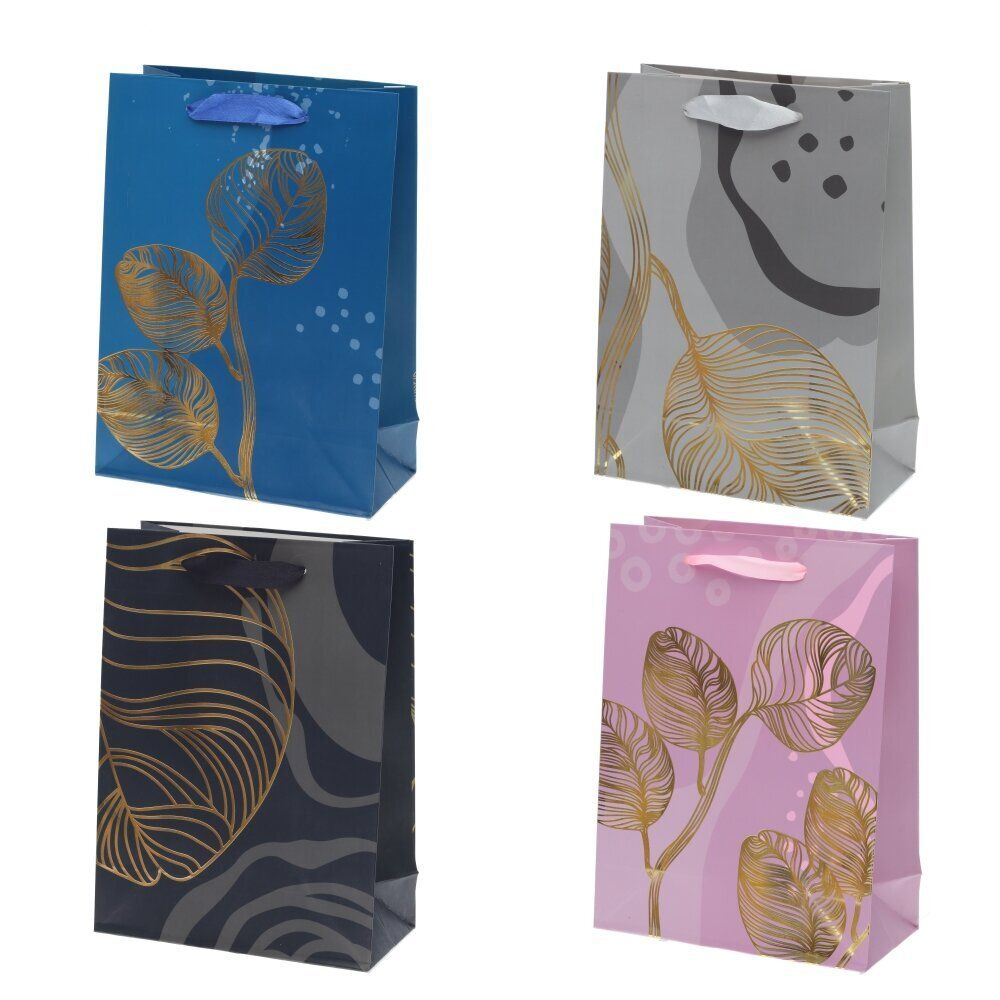 GAEM Пакет подарочный S (бумага 210г/м2, блок микс12шт), L17,5 W8 H24 см, 4в.