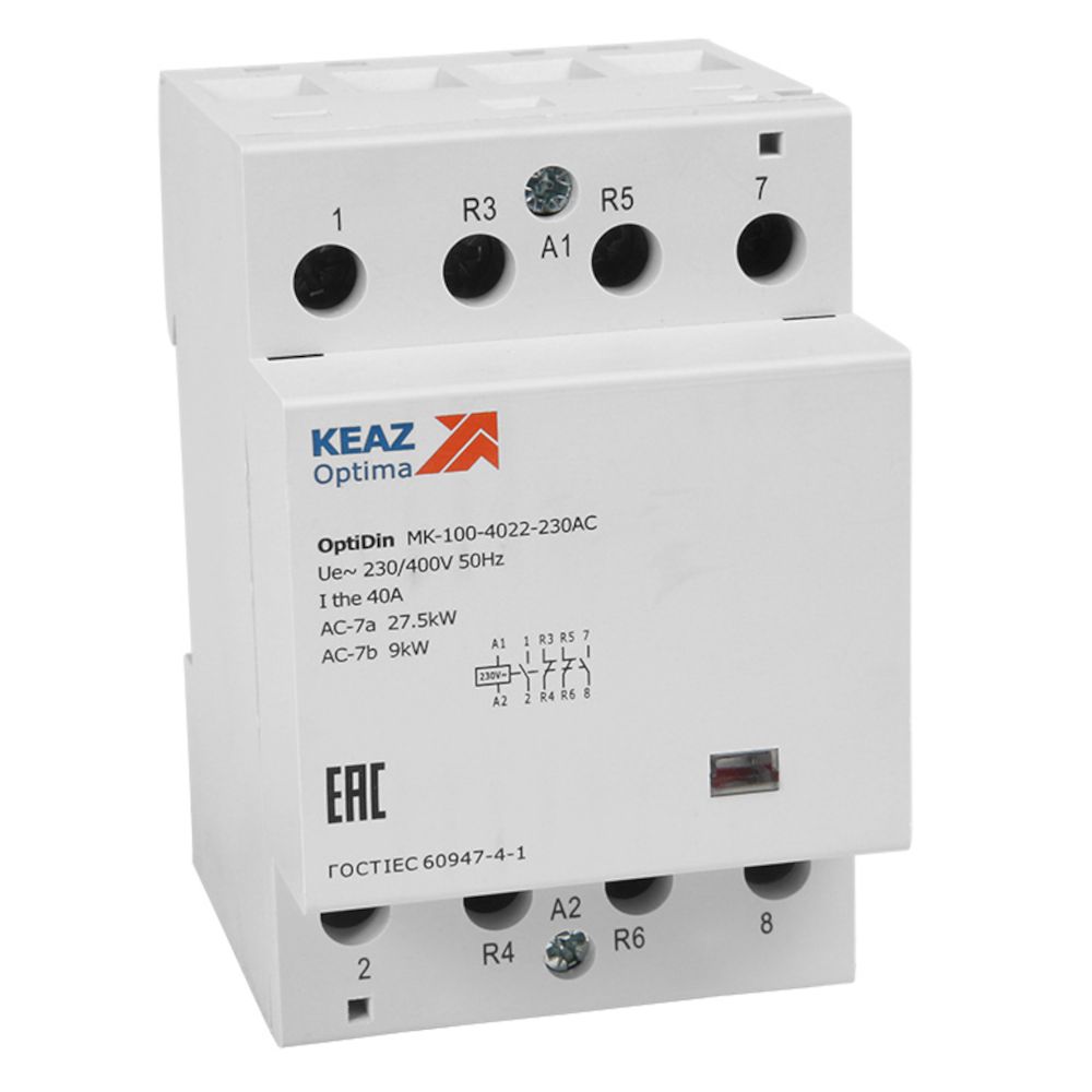 Контактор модульный OptiDin MK-100-4020-110AC 40А 2НО КЭАЗ 321164