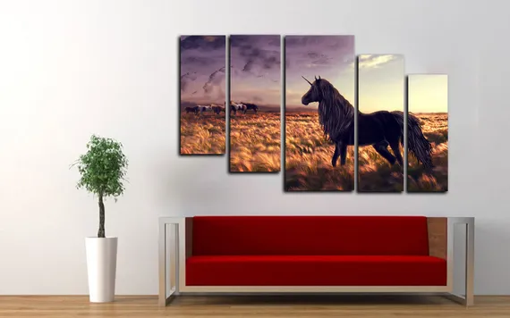 Модульная картина "Сказочный единорог"