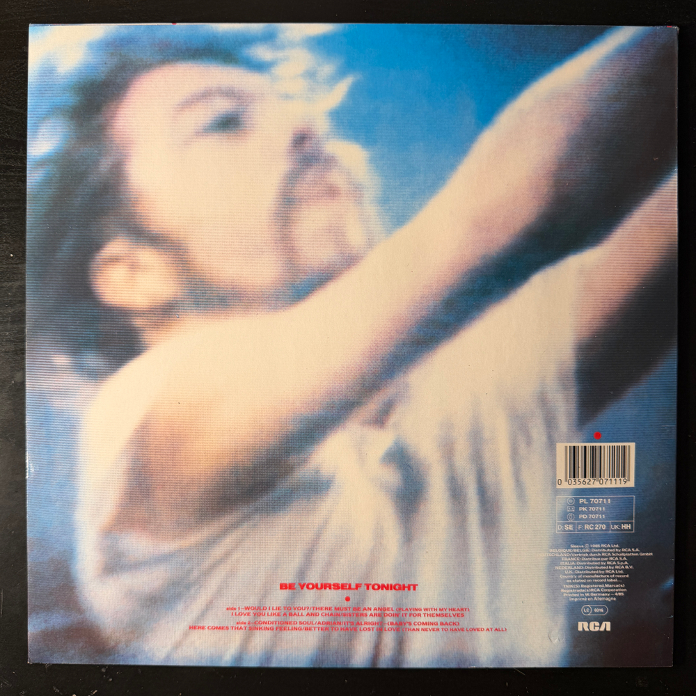 Eurythmics ‎– Be Yourself Tonight (Европа 1985г.)