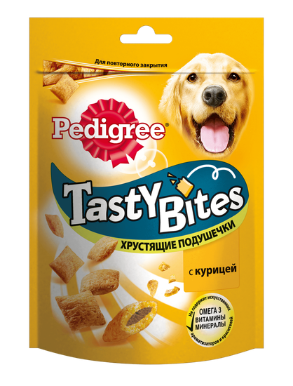 Pedigree Tasty Bites хрустящие подушечки 95 г Pedigree Tasty Bites хрустящие подушечки 95 г
