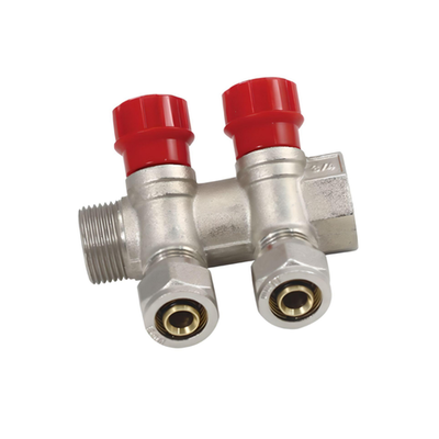 Коллектор с вент. кранами 1" х 16-2вых.ViEiR  (24/1шт)