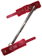 Распорка на руки с красными наручниками (Цвет: красный)