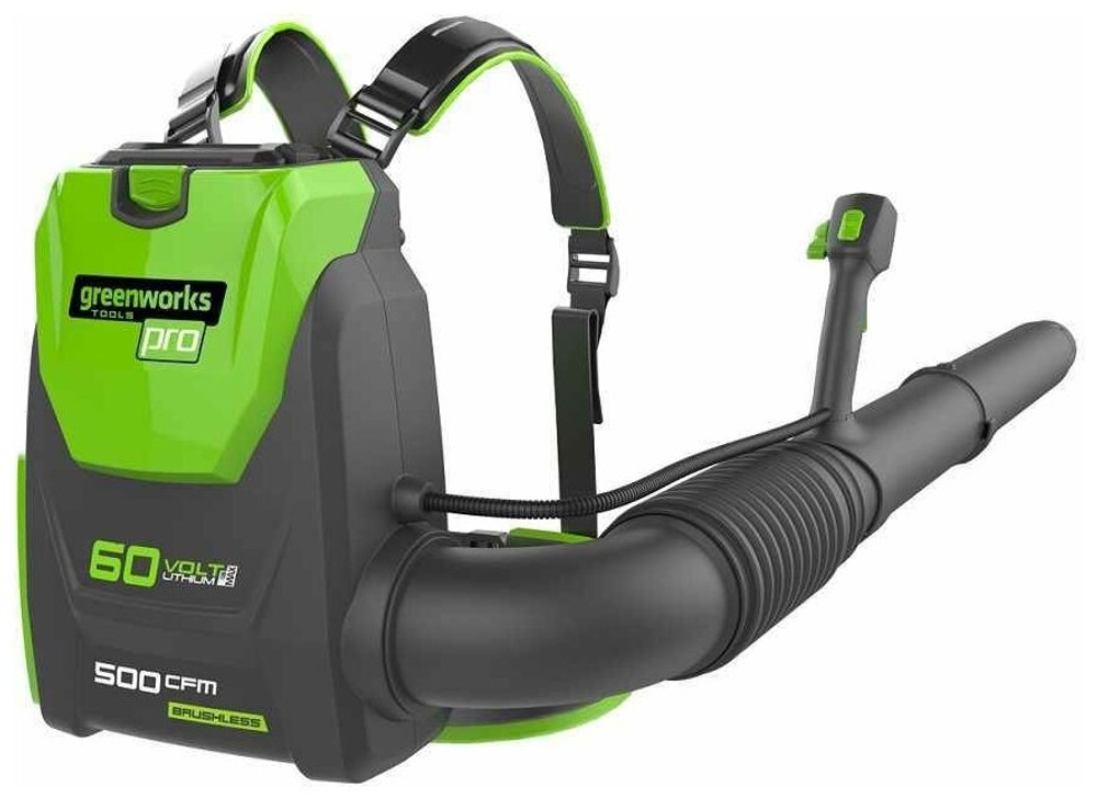 Воздуходувка ранцевая аккумуляторная GREENWORKS GD60BPB 60В,225км/ч,б/щ,без АКБ и ЗУ (2402307)