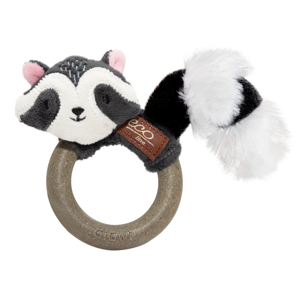 85049 Игрушка для кошек Енот с кольцом из мататаби 11 см, серия CATCH & SCRATCH ECO