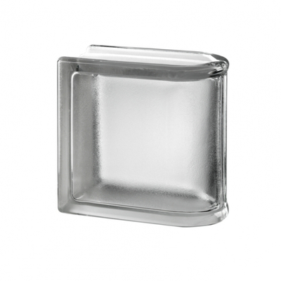 Торцевой  стеклоблок  бесцветный Mini Classic 14.6x14.6x8 см.