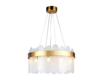 Подвесная люстра с хрусталем TR5333/10 GD/FR золото/матовый G9/10 max 40W D500*770
