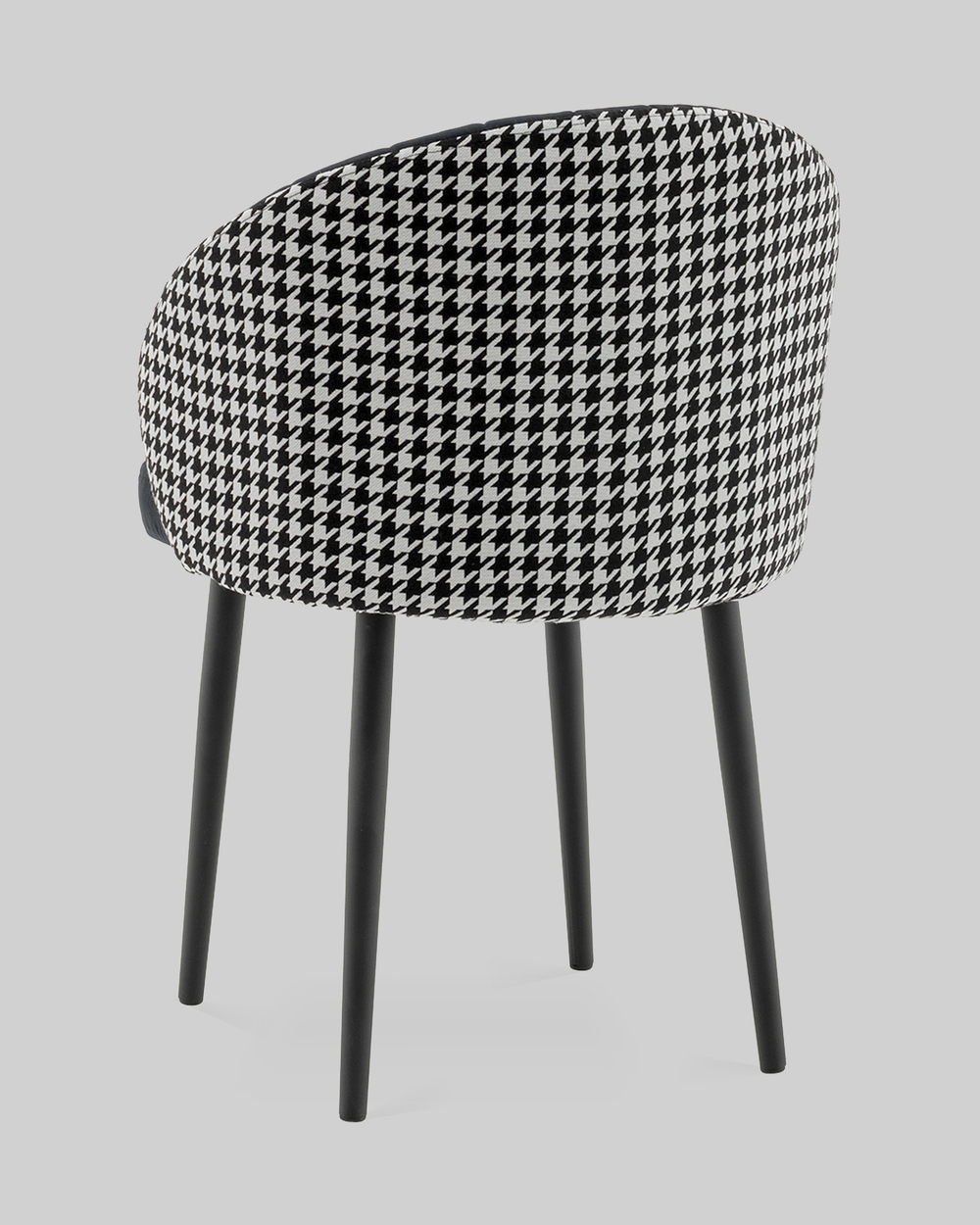 Стул Пасаденика велюр черный, спинка гусиная лапка