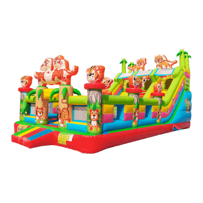 Коммерческий надувной батут «Тигриная страна 2», 10*5*5 м.