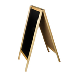 Доска-штендер двусторонняя для мела и магнитно-маркерная 45х104 см, неокрашенная деревянная рама, BRAUBERG, 236156