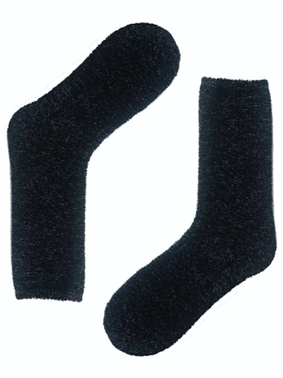 Плюшевые женские носки Soft (Размер: 25) (Цвет: черный)