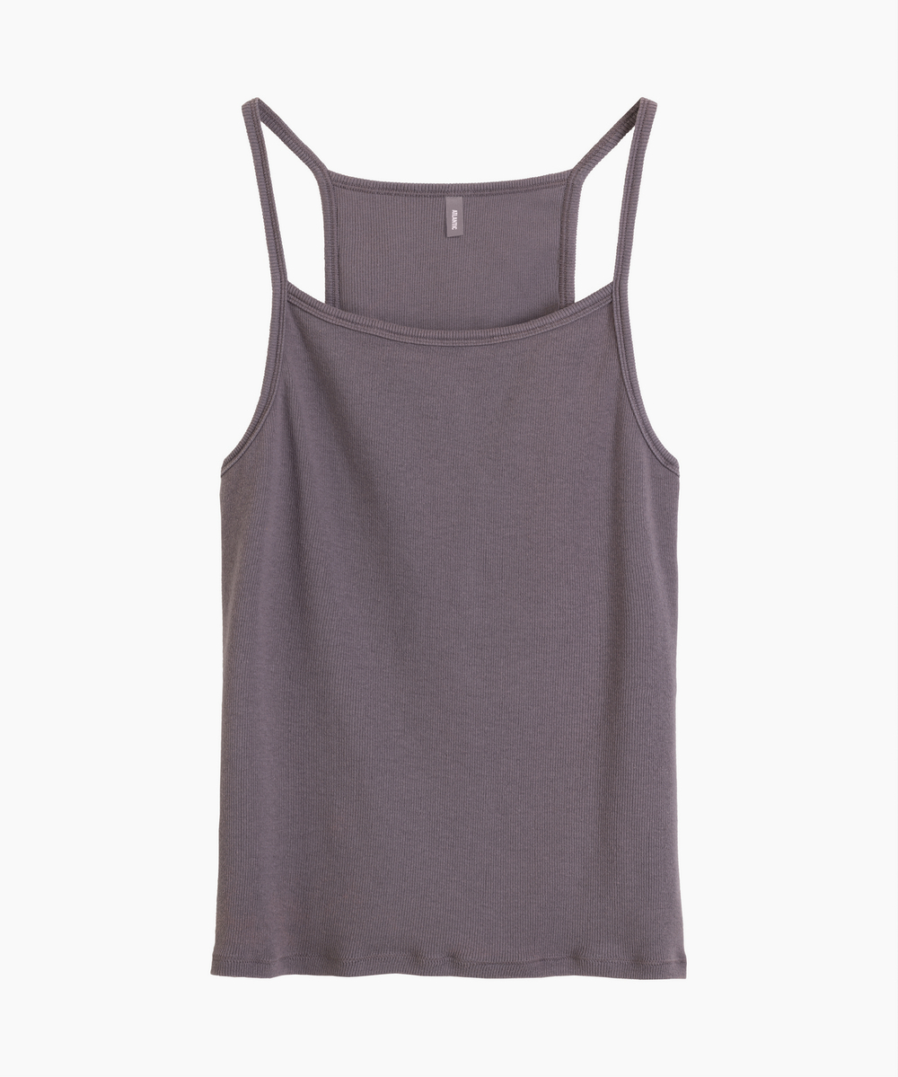 Майка женская Atlantic, 1 шт. в уп., хлопок, каменно-серая, LV-002