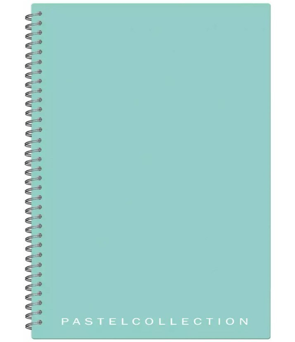 Бизнес-тетрадь Pastel Collection Mint, A4, 80 листов, пластиковая обложка, на гребне, клетка