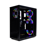 Корпус TESLA TSL-100, Без БП, ATX, RGB, чёрный, 4xRGB FAN, 2xUSB2, 1xUSB3, бок: закалённое стекло (TSL-100-4FB-RGB)