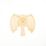 Деревянная менажница из кедра для подачи блюд и закусок с гравировкой "От военной науки крепнут разум и руки"