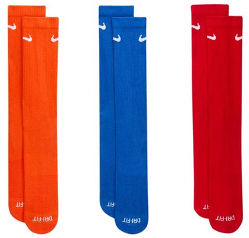 Теннисные носки Nike Everyday Plus Cushioned Training Crew 3P - разноцветный