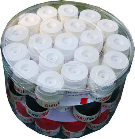 Намотки теннисные Polyfibre S.A.T Overgrip 60P - white/black/red