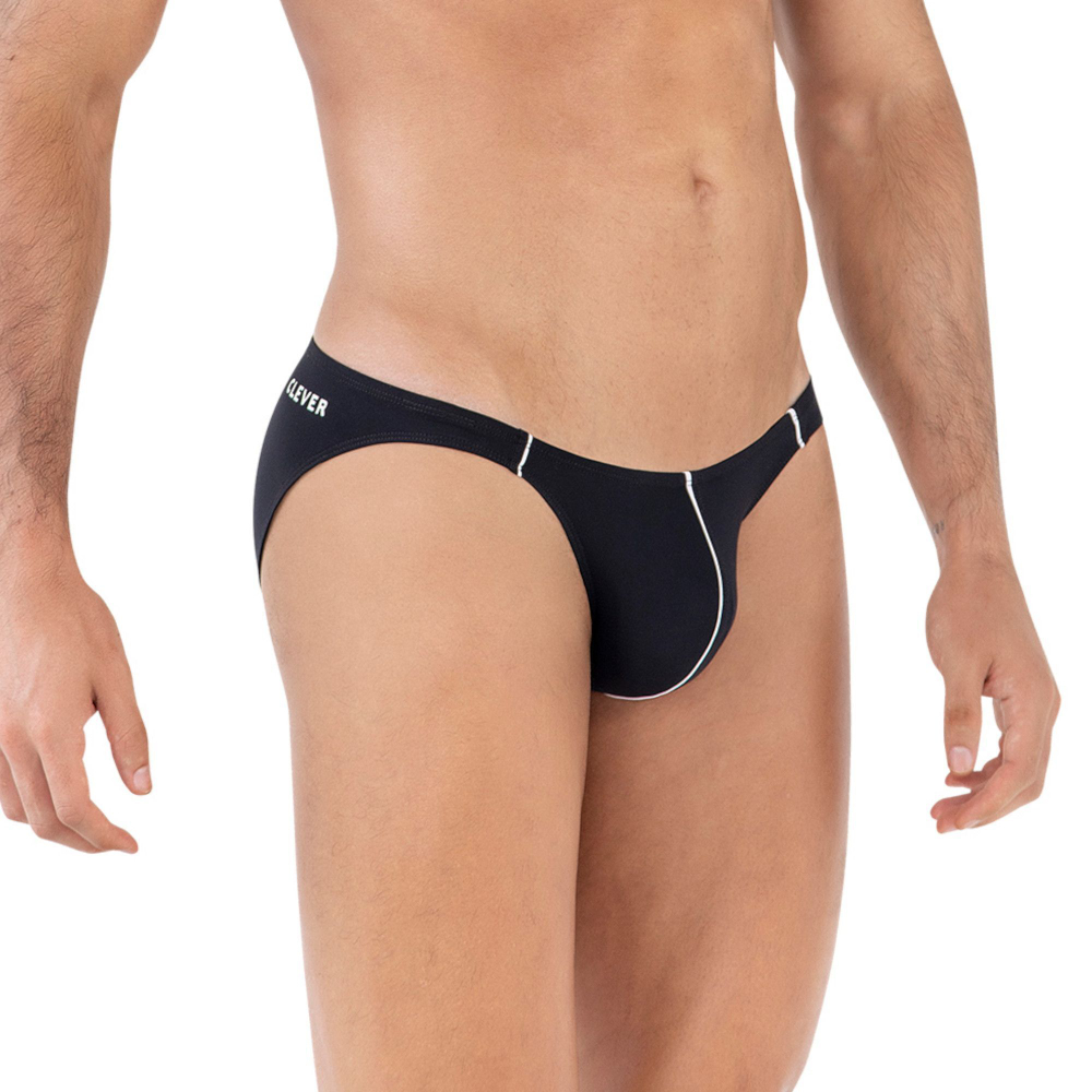 Черные трусы-слипы с узким бочком Mente Brief Bikini (Размер: XL) (Цвет: черный)