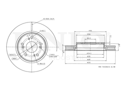 Диск тормозной передний UNIO BRD-20115