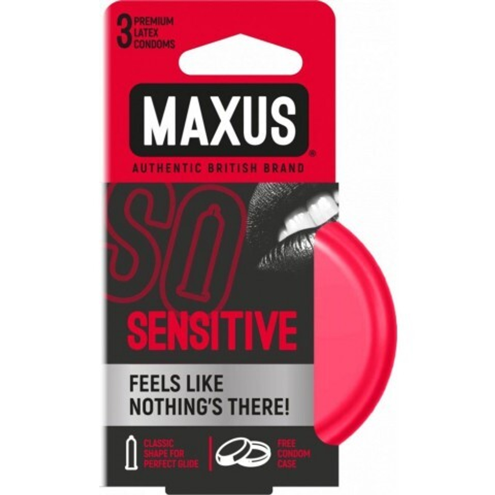 Презервативы ультратонкие Maxus Sensitive №3 металл. кейс, 3 шт.