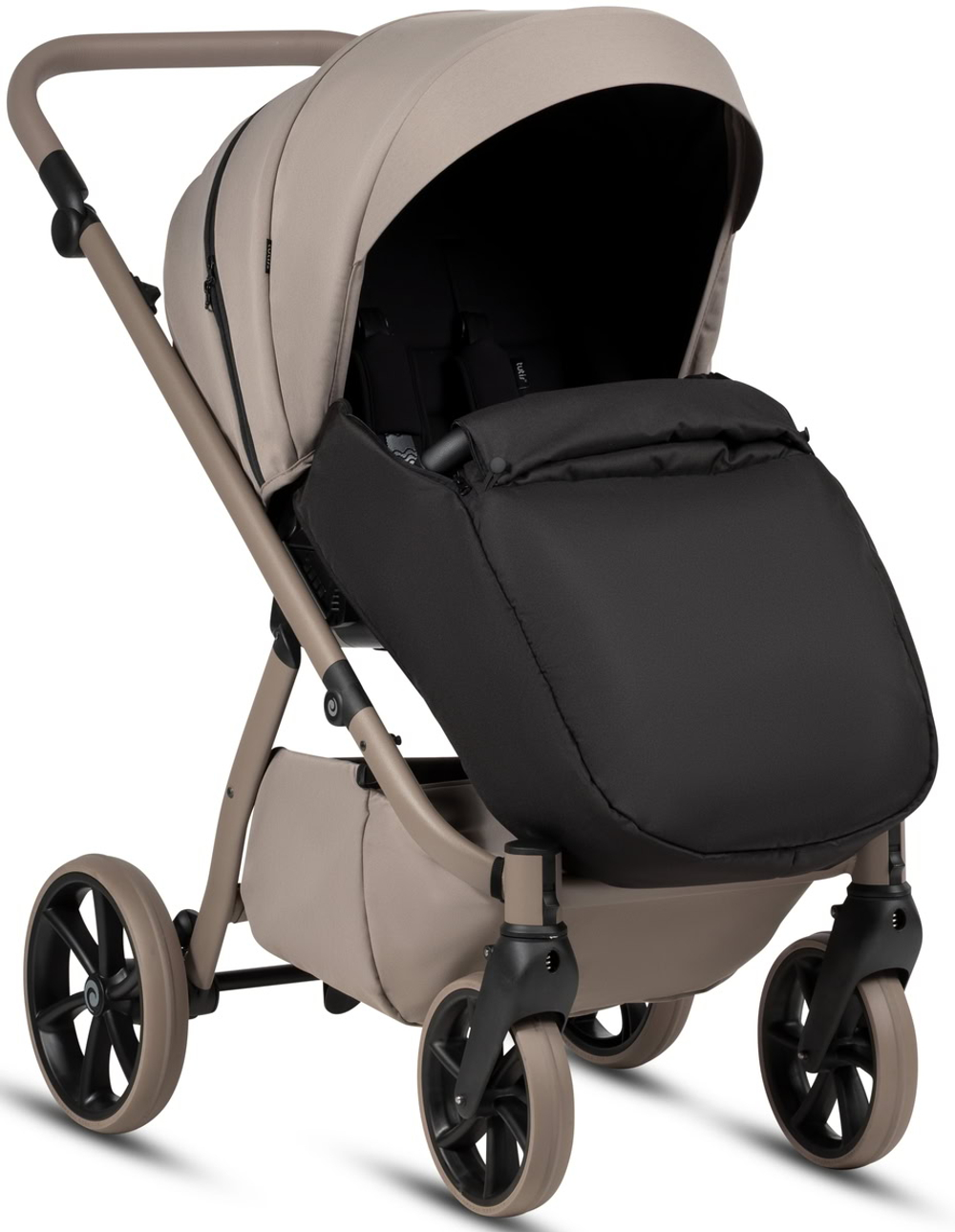 Детская коляска Tutis Uno 6 Plus Essential collection 4 в 1 с автокреслом Beno Black и базой 1602172 Taupe с сумкой