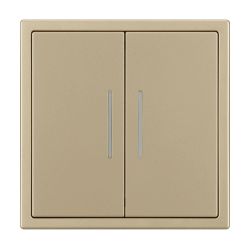 Механизм звонкового выключателя двухклавишный LED SWT-NOBE-MKR2-SFPL-L-GD (230V, 10A) (Arlight, Золотой песок) 061743(1)