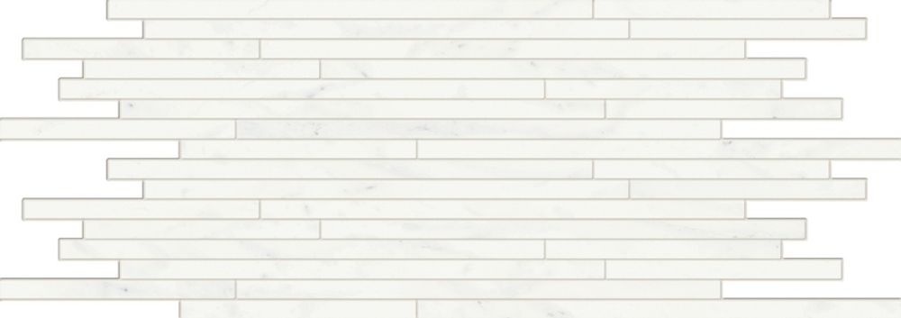 Мозаика Charme Deluxe Bianco Michelangelo Strip Lux Mosaico 26x75