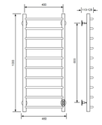 Полотенцесушитель электрический с/т Comfysan Scola EC-10 100/40, хром, шт